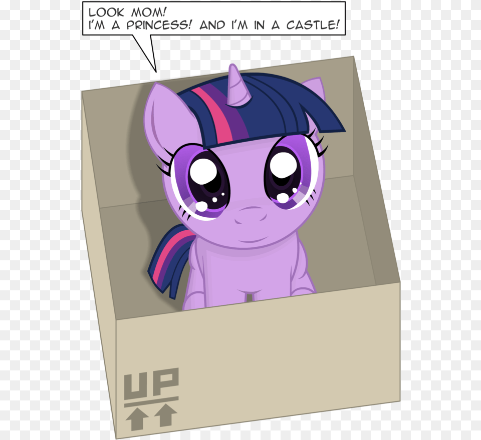 Negasun Box Cardboard Box Cute Dialogue Filly Twilight Sparkle Cute Memes, Book, Comics, Publication Free Png