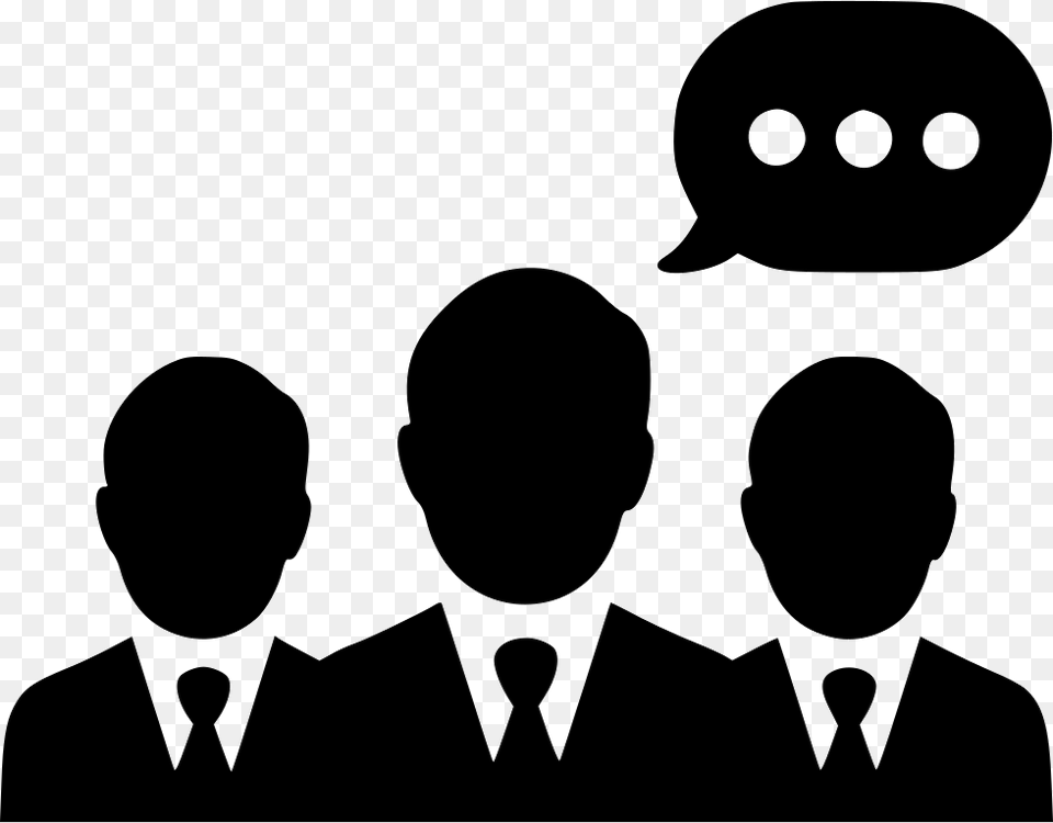 Negotiations Men Group Communication Team People Customer Lifetime Value Icon, Silhouette, Stencil, Person, Crowd Free Png Download