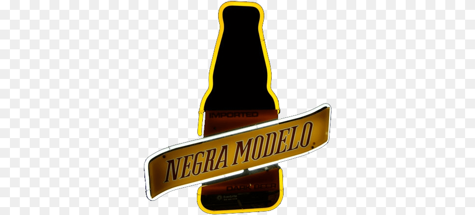 Negra Modelo Neon Sign Language, Alcohol, Beer, Beer Bottle, Beverage Png Image