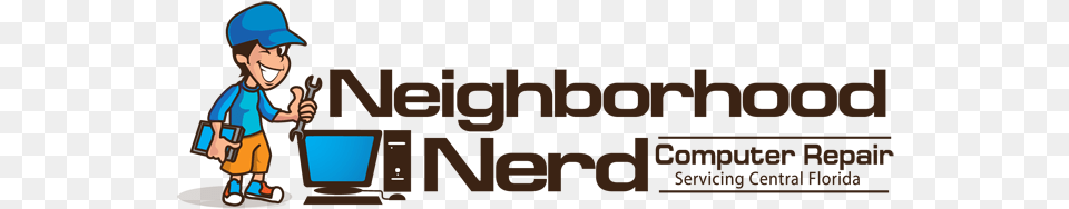 Neighborhood Nerd Of Central Florida Llc Computer Repair Company Logo, Baby, Person, Photography, Face Png Image