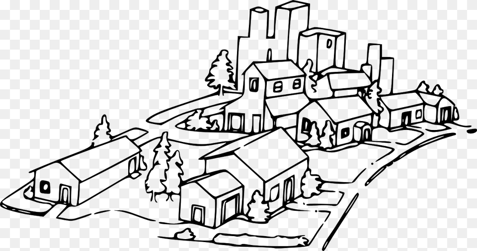 Neighbourhood Clip Art Neighborhood Clip Art, Gray Free Png