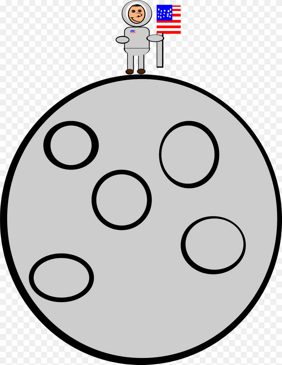 Neil Armstrong On A Moon Clipart, Sphere, Face, Head, Person Free Transparent Png