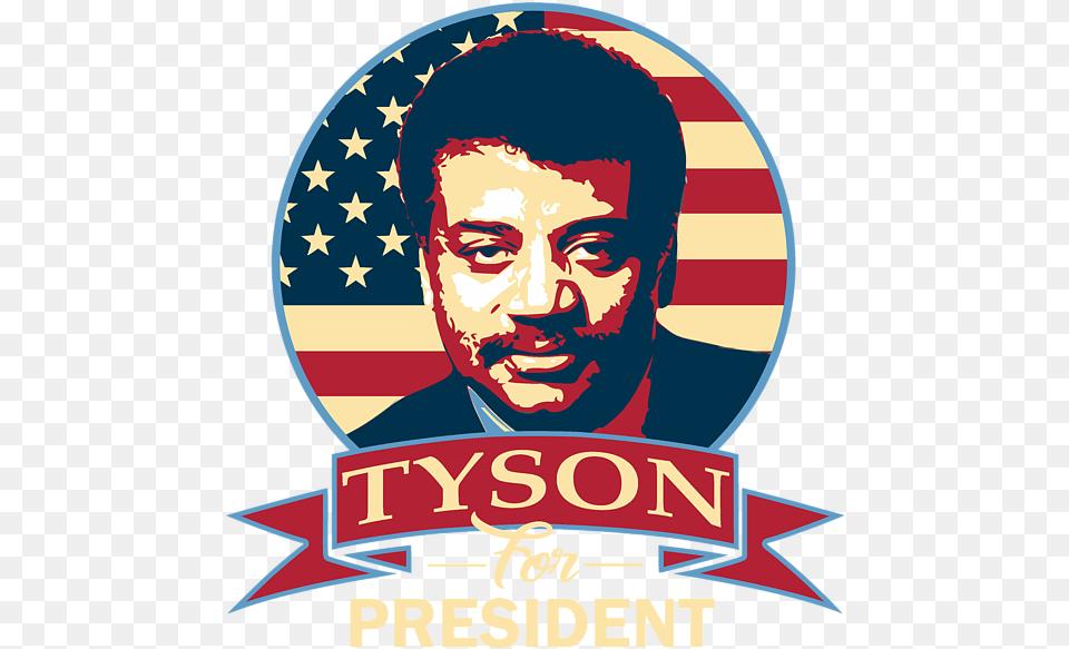 Neil Degrasse Tyson For President, Logo, Person, Face, Head Png Image