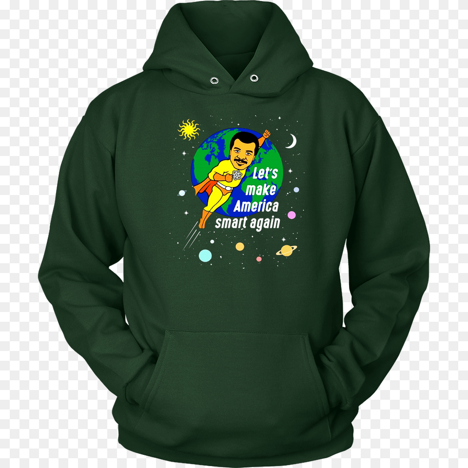Neil Degrasse Tyson Quote Make America Smart Again Shirt Ordertees, Clothing, Hoodie, Knitwear, Sweater Png Image