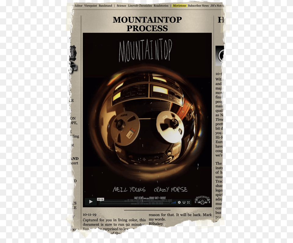 Neil Young Mountain Top Movie, Advertisement, Poster, Car, Transportation Free Png Download