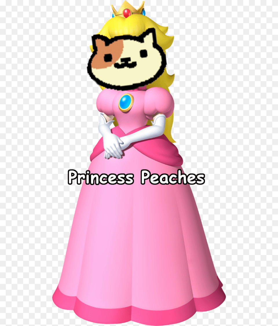 Neko Atsume Princess Peaches New Super Mario Bros U Princess Peach, Dress, Clothing, Baby, Person Png