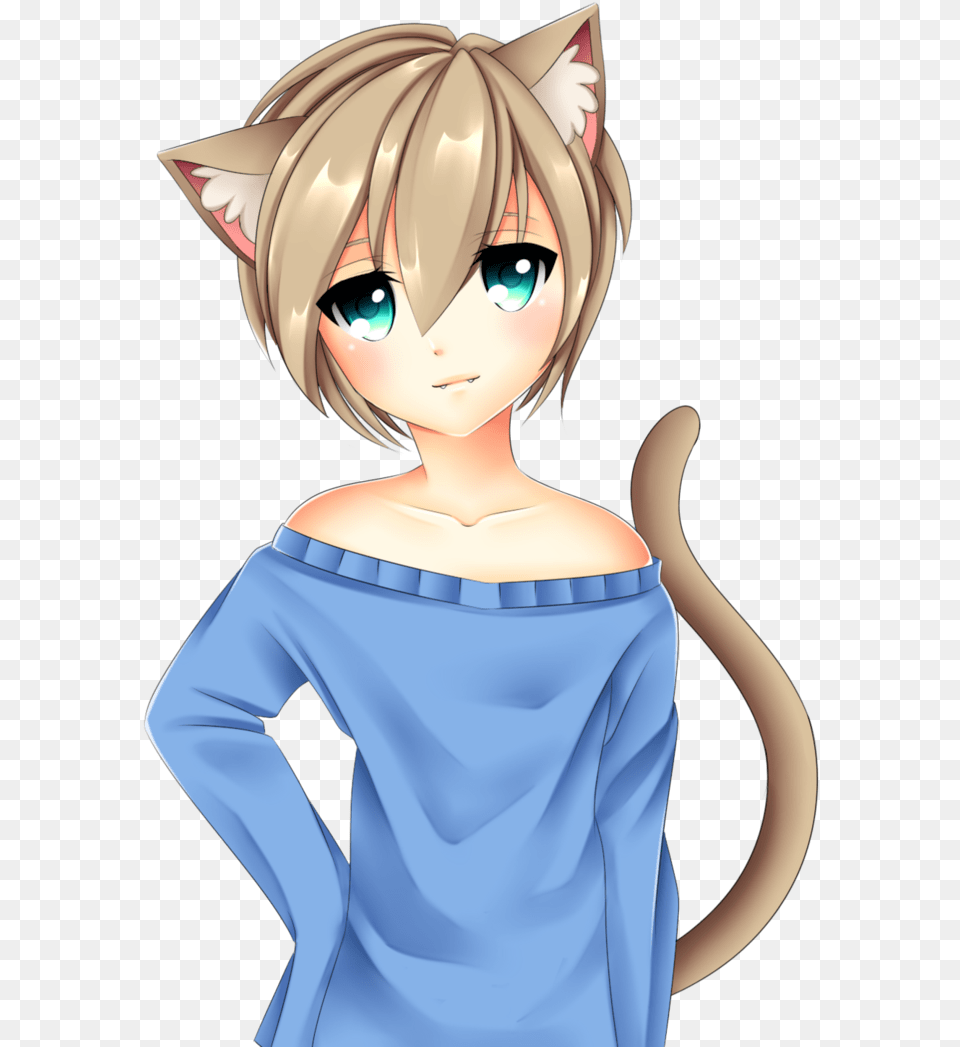 Neko Boy By Amaki Tan D8mu8ob Anime Boy Neko Transparent, Publication, Book, Comics, Adult Free Png Download