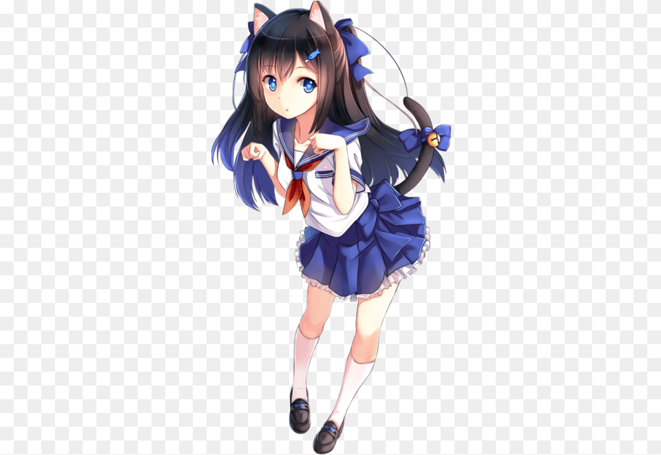 Neko Girl Anime Girl Transparent, Publication, Book, Comics, Person Free Png Download