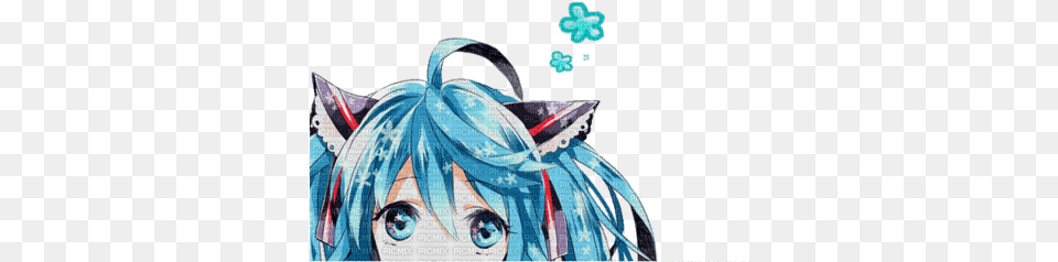 Neko Miku Hatsune Miku Peeking, Book, Comics, Publication, Adult Free Png