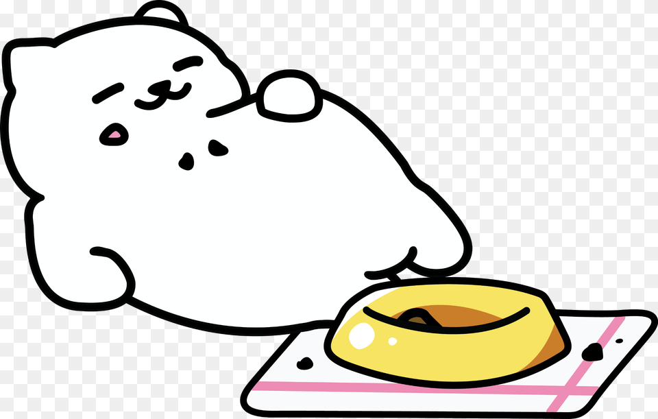 Neko Nekoatsume Cat Cute Kawaii Fatcat, Food, Meal Free Png