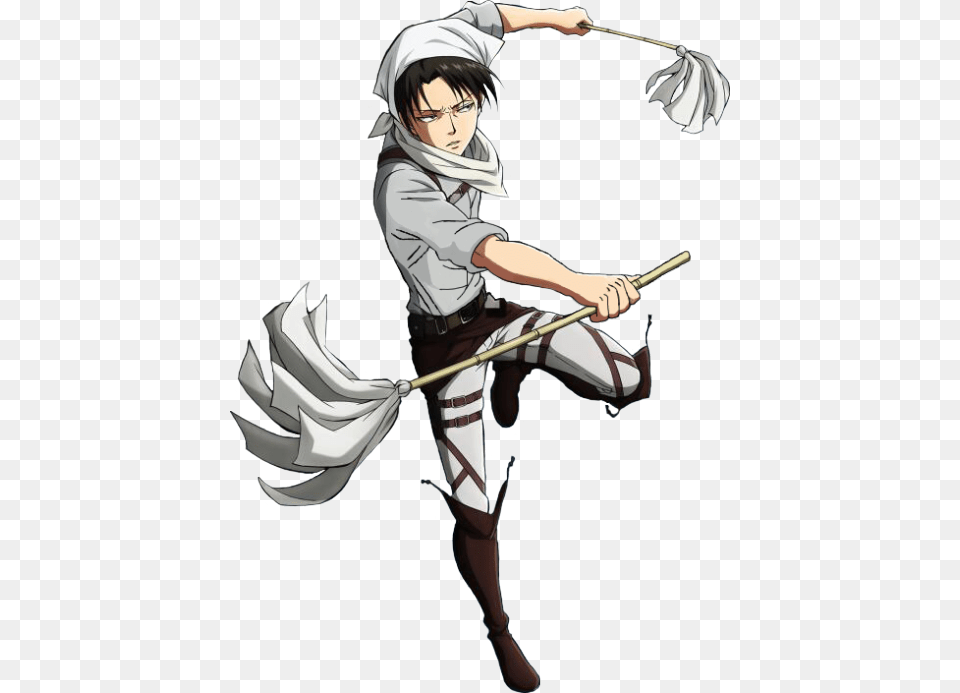 Nekoerenjaeger Levi Cleaning Your Blog Picture, Book, Comics, Publication, Person Png