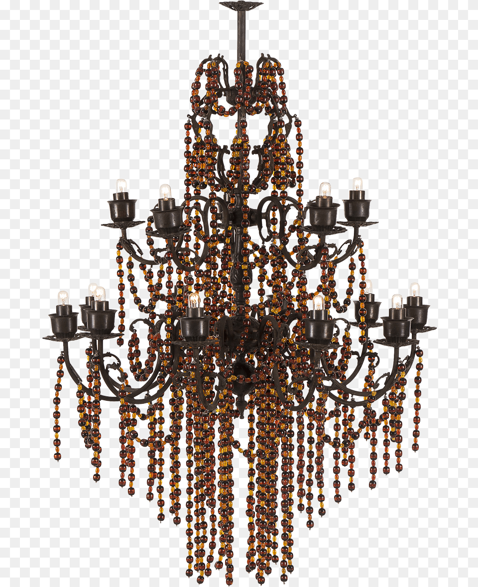 Nellcote Boho Claret Beaded Chandelier Vertical, Lamp Free Png Download