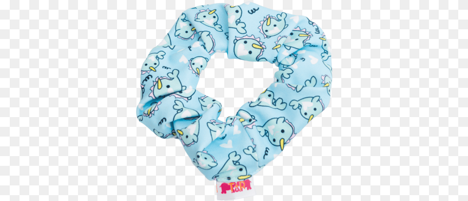 Nelly The Narwhale Scrunchie Scarf, Diaper Free Png Download