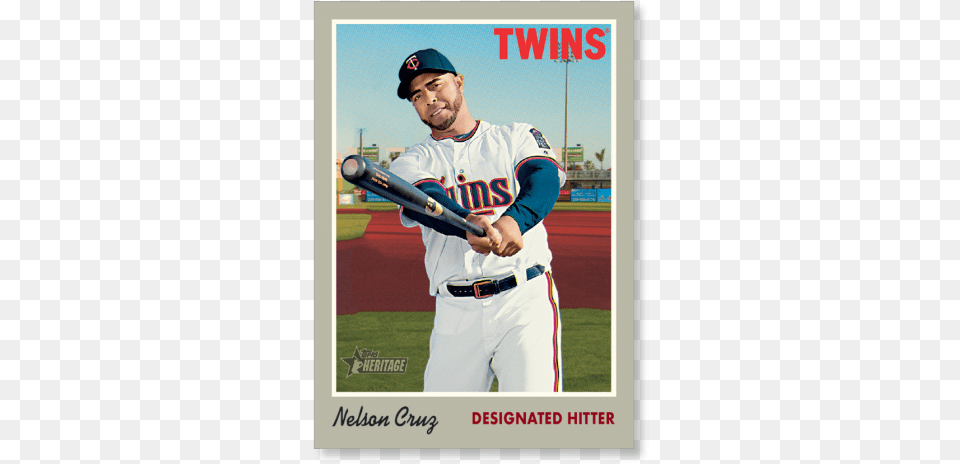 Nelson Cruz 2019 Heritage Baseball Base Poster Baseball Player, Athlete, Team, Sport, Person Free Transparent Png