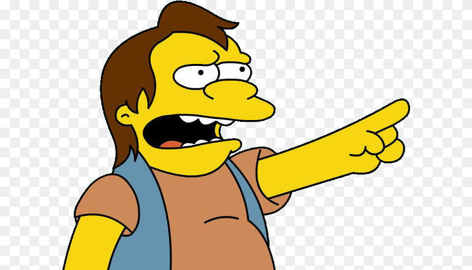 Nelson Hahaha Simpson Lucianoballack Simpsons Nelson Haha, Cartoon, Baby, Face, Head Png