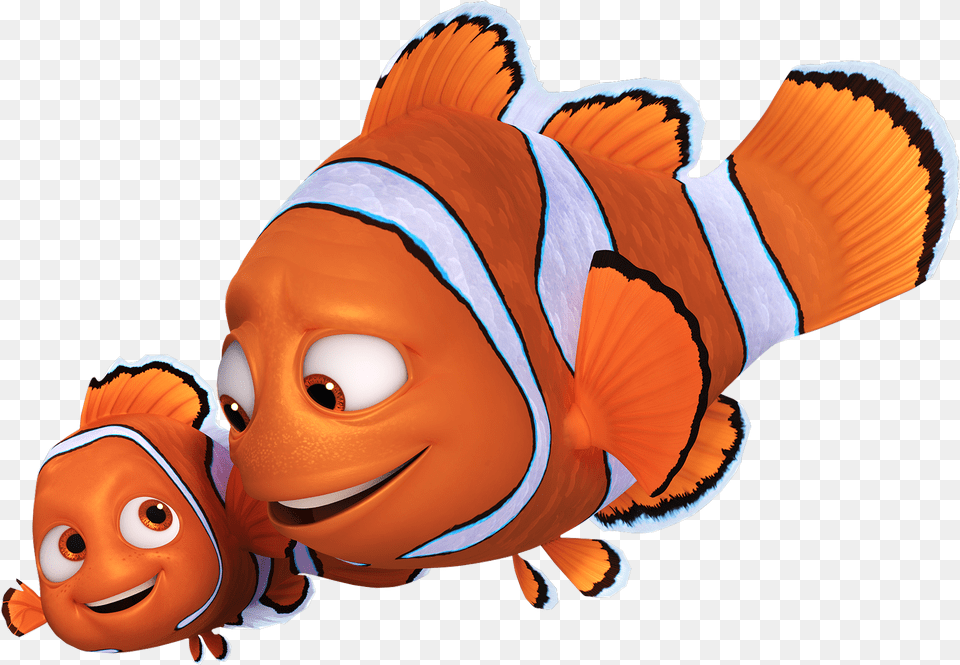 Nemo And Marlin In Finding Dory Marlin Finding Nemo Clipart, Amphiprion, Animal, Fish, Sea Life Free Png