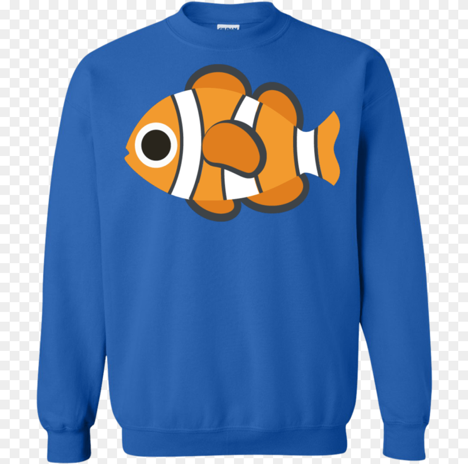 Nemo Fish Emoji Sweatshirt T Shirt, Clothing, Knitwear, Sweater, Hoodie Png Image