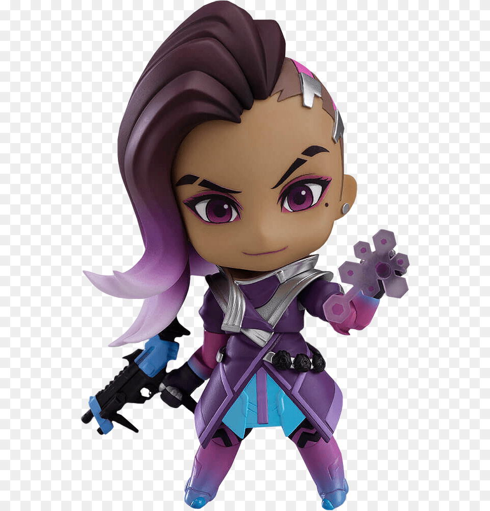 Nendoroid Sombra Overwatch, Person, Face, Head, Book Free Png Download
