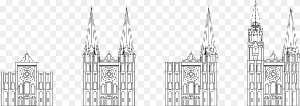 Neo Gothic Architecture Sketches, Bell Tower, Building, Cathedral, Church Free Png