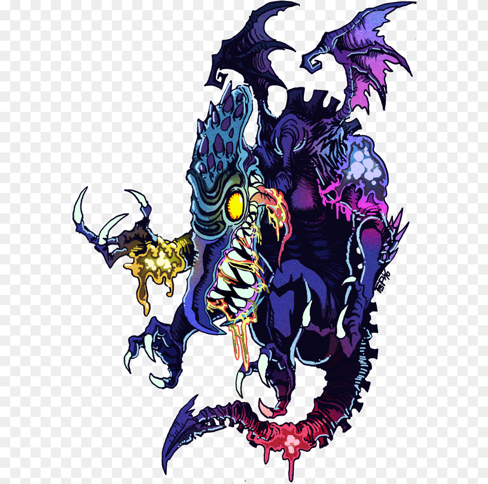 Neo Ridley Ridley X Metroid Fusion Ridley Metroid, Dragon, Animal, Dinosaur, Reptile Png Image
