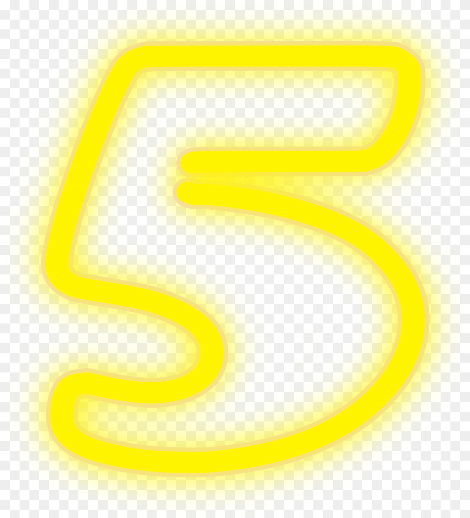 Neon 5 Lights Vector Graphic On Pixabay Numero 55 Colores Neon, Number, Symbol, Text, Clothing Free Png Download