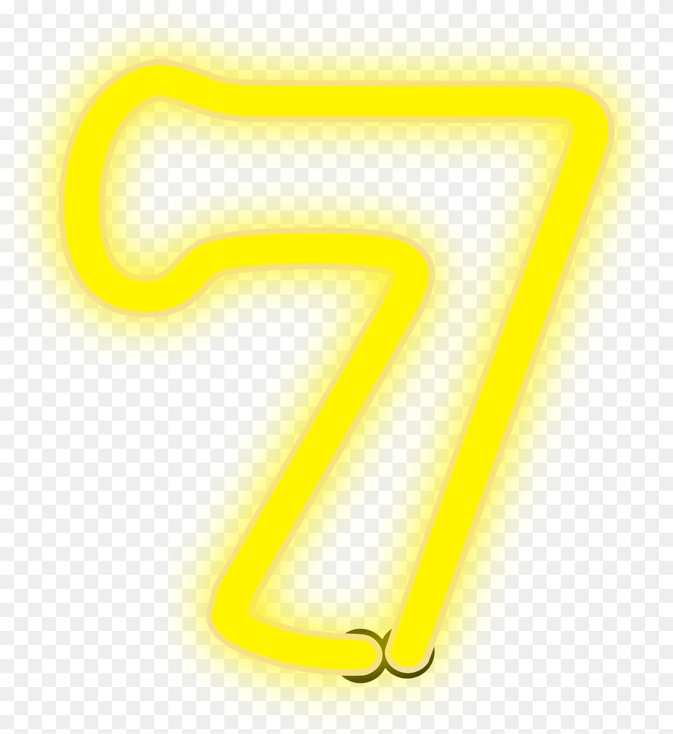 Neon 7 Lights 7 Neon Light, Number, Symbol, Text Free Png Download
