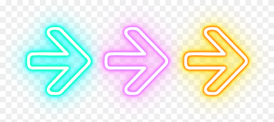 Neon Arrow Colors Blue Sticker By Color Gradient, Light, Food, Ketchup Free Transparent Png