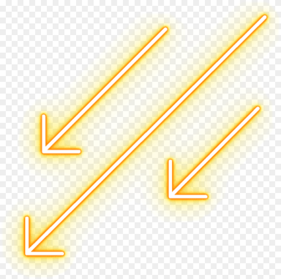 Neon Arrow Yellow Frame Sticker Horizontal, Light, Smoke Pipe Png