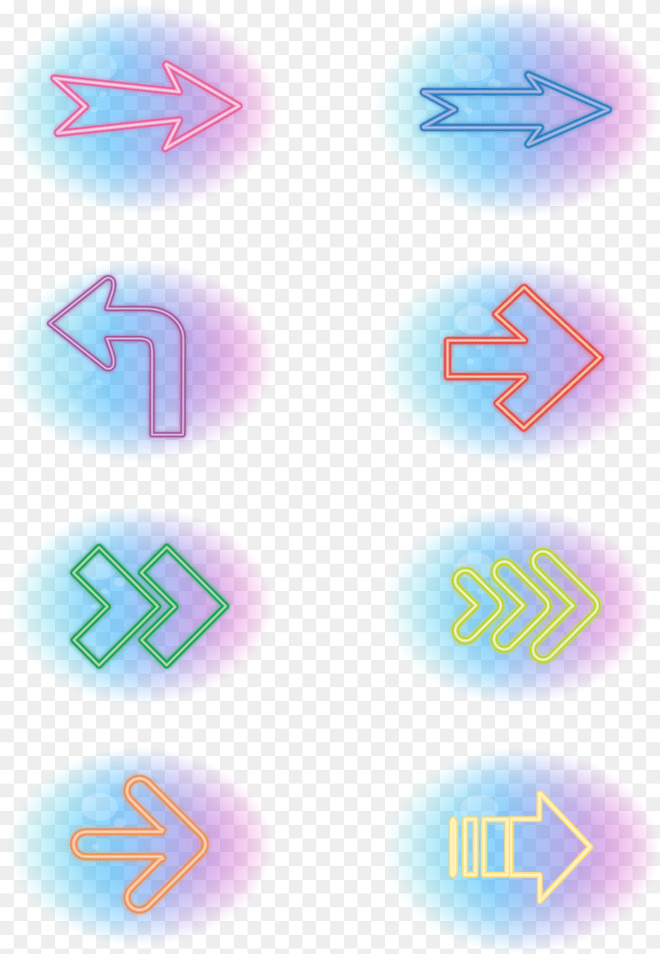 Neon Arrows Glowing Colorful Minimalistic And Vector Colorfulness, Light Free Png Download