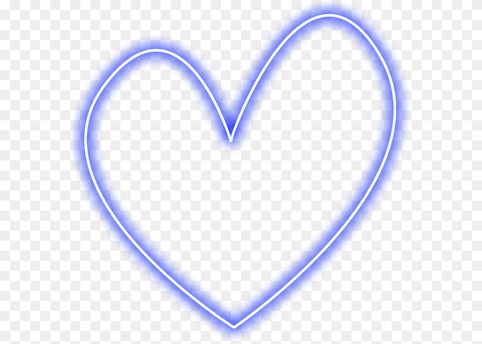 Neon Blue Heart Overlay Aesthetic Broken Heart Blue, Light Free Png Download