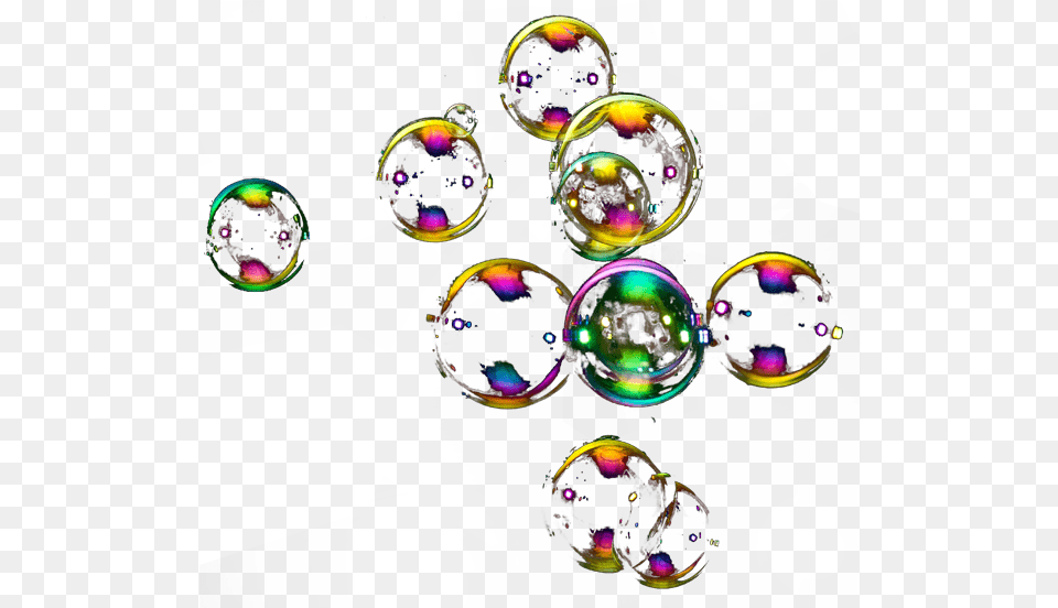 Neon Bubbles With No Background, Bubble, Sphere Free Transparent Png