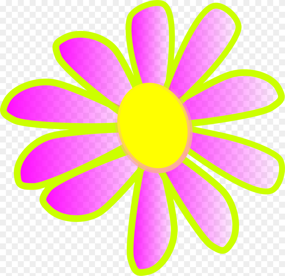 Neon Clipart, Daisy, Flower, Plant, Pattern Free Png Download