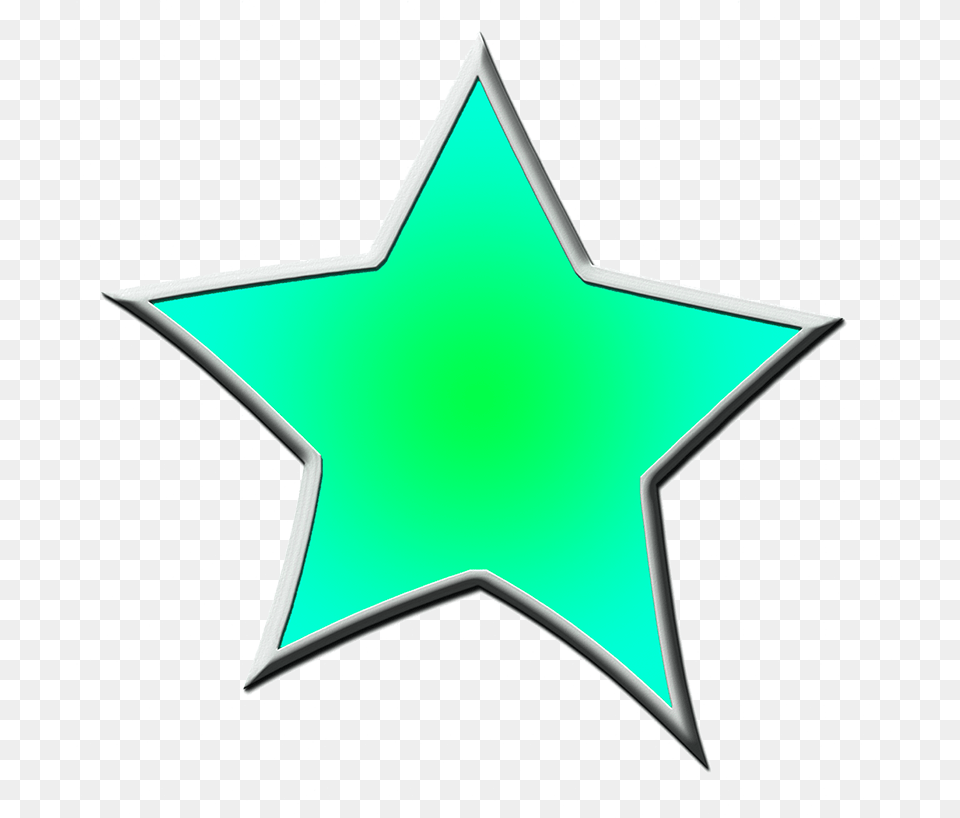 Neon Clipart Green Star Clip Art, Star Symbol, Symbol Free Png