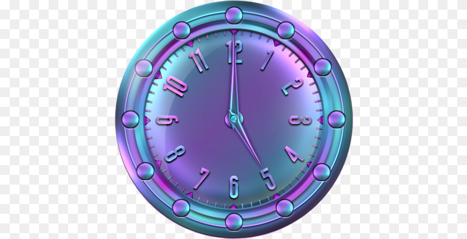 Neon Clock Widget Wall Clock, Analog Clock, Disk Free Png