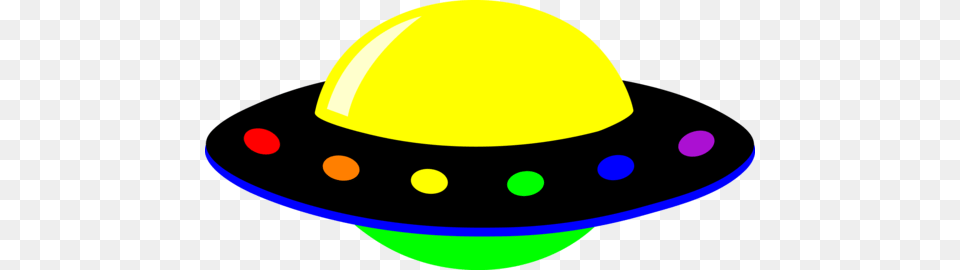 Neon Colorful Alien Ufo, Clothing, Hat, Sombrero, Astronomy Free Png Download