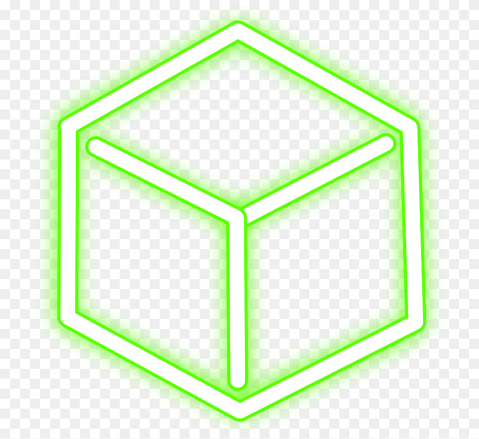 Neon Cube Freetoedit Square Green Glow Light Java Microservices Martin Fowler, Disk Free Png