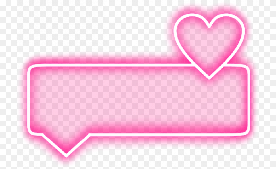 Neon Effect Heart Glowing Neon Pink Heart Png