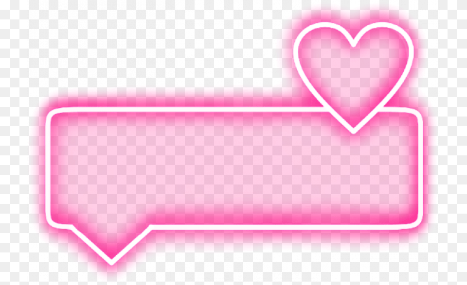 Neon Effect Heart Neon Pink Heart Png Image
