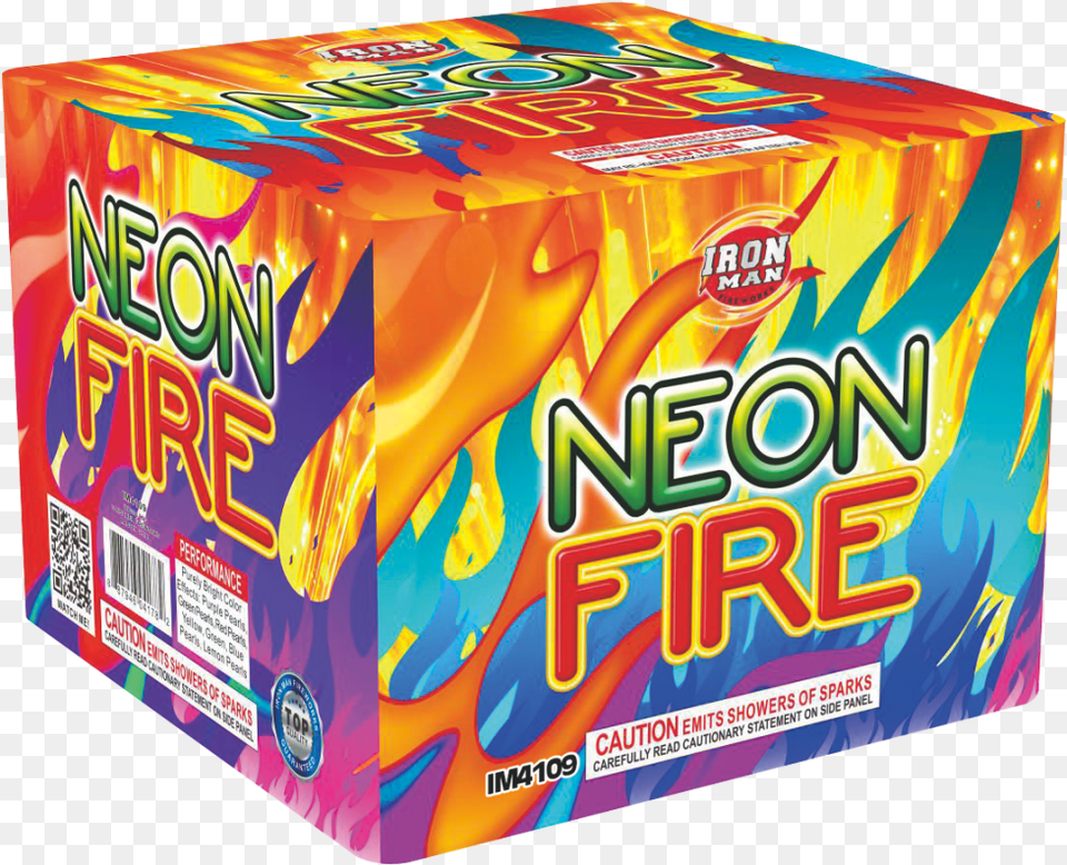 Neon Fire Barelylegalfireworks Snack, Qr Code Free Transparent Png