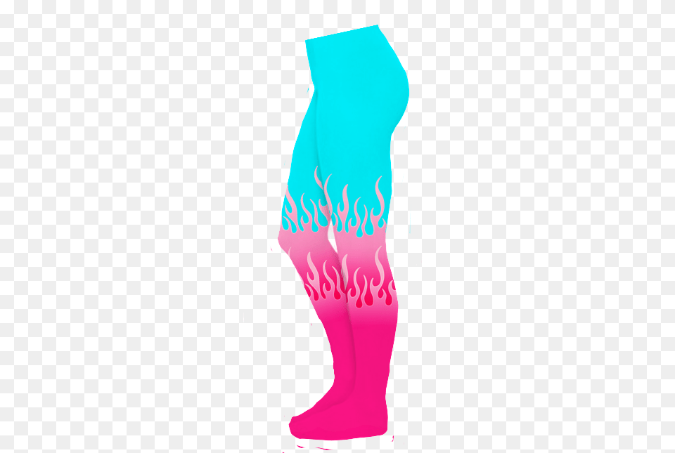 Neon Flame Tights Sock, Clothing, Hosiery Free Png Download