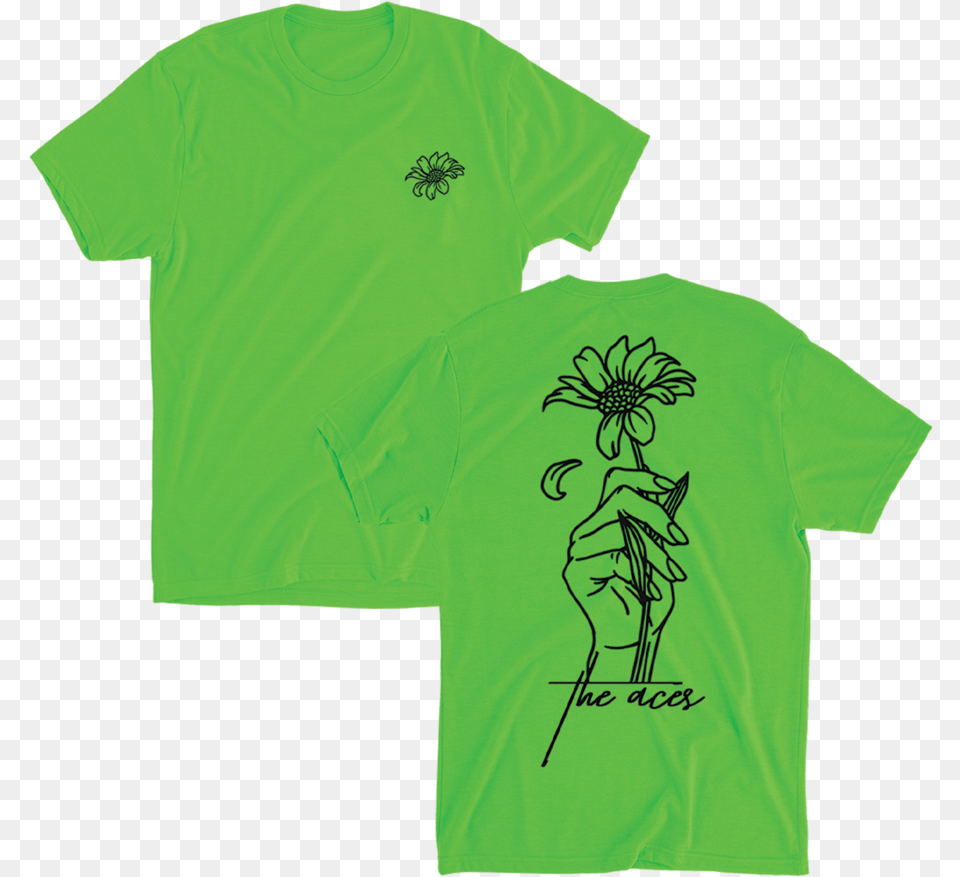 Neon Flower Tee, Clothing, T-shirt Free Png Download