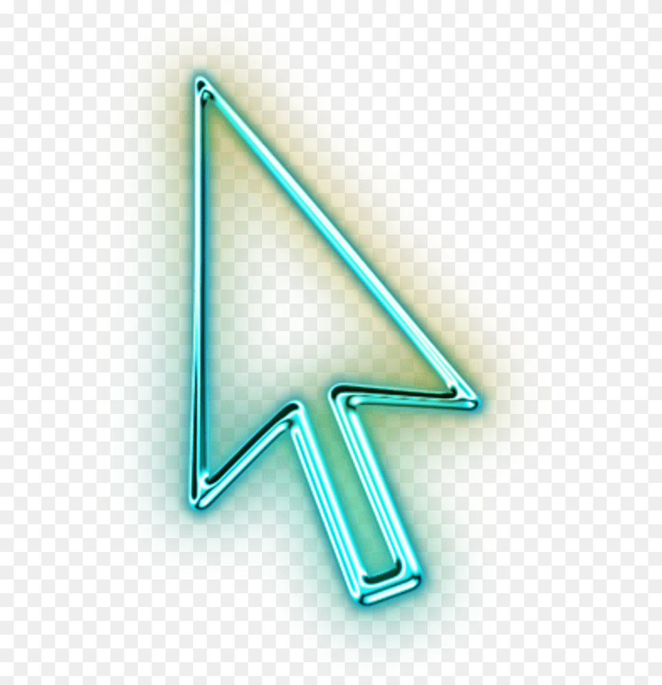 Neon Fluorescent Fluorescente Flecha Arrow Green Verde Cool Transparent Background Cursor, Light, Car, Transportation, Vehicle Free Png Download