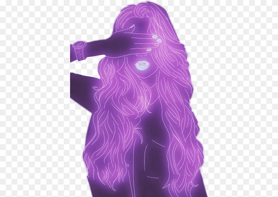 Neon Fondos Tumblr Morados, Purple, Light, Art, Person Free Png