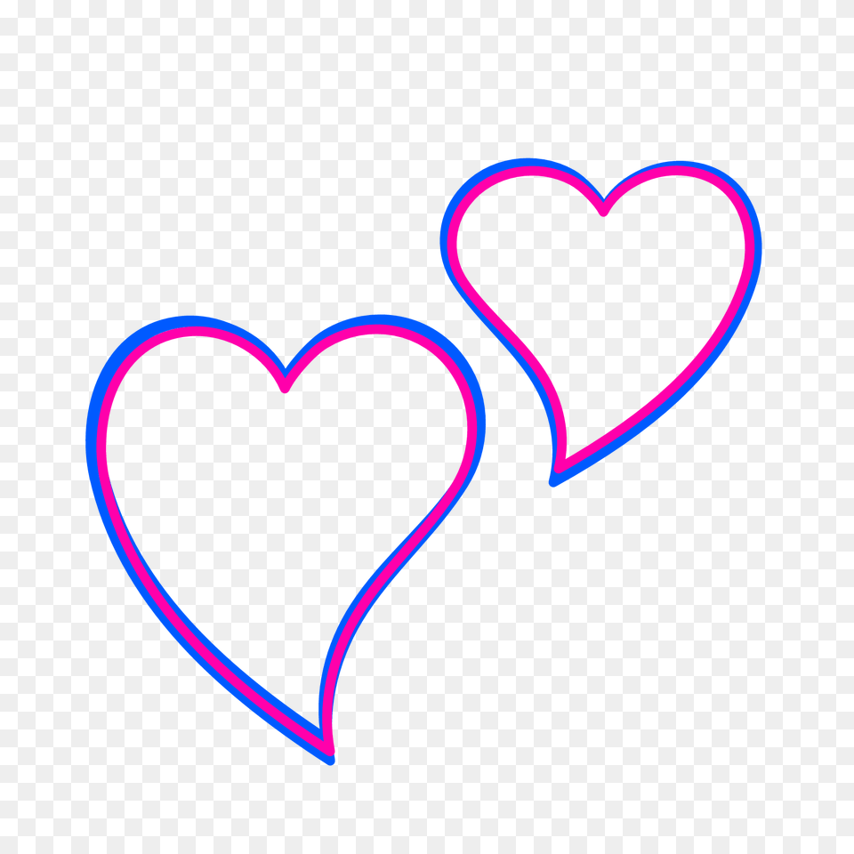 Neon Freetoedit Heart Frame Frames Border Borders Geome, Light, Smoke Pipe Free Png Download