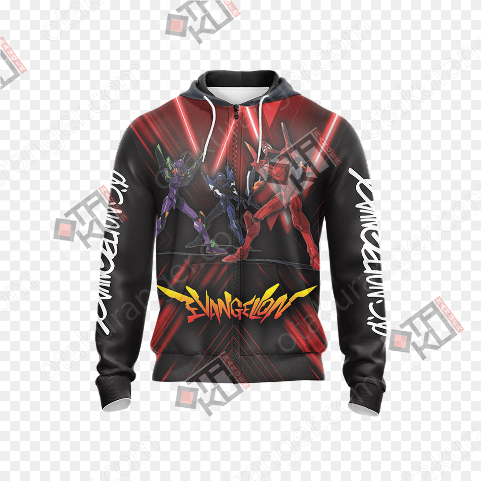 Neon Genesis Evangelion Eva Unisex Zip Up Hoodie Jacket Portable Network Graphics, Clothing, Coat, Long Sleeve, Sleeve Free Png