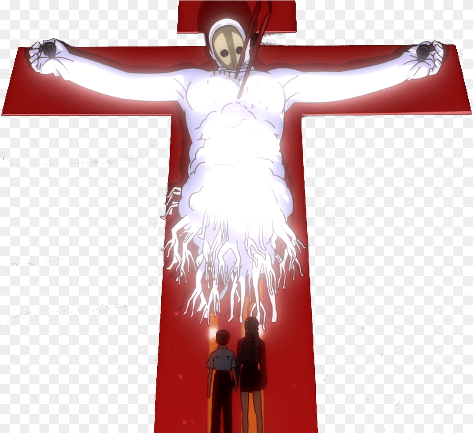 Neon Genesis Evangelion With Neon Genesis Evangelion, Cross, Symbol, Person, Crucifix Png Image