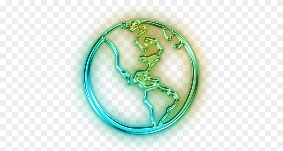 Neon Globe Sign, Accessories, Pattern, Disk, Ornament Png Image