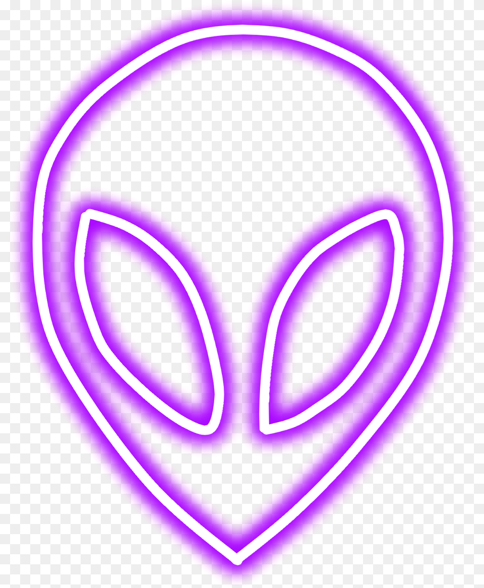 Neon Glow Alien Purple Aliens Stickers Neon, Light, Face, Head, Person Free Transparent Png