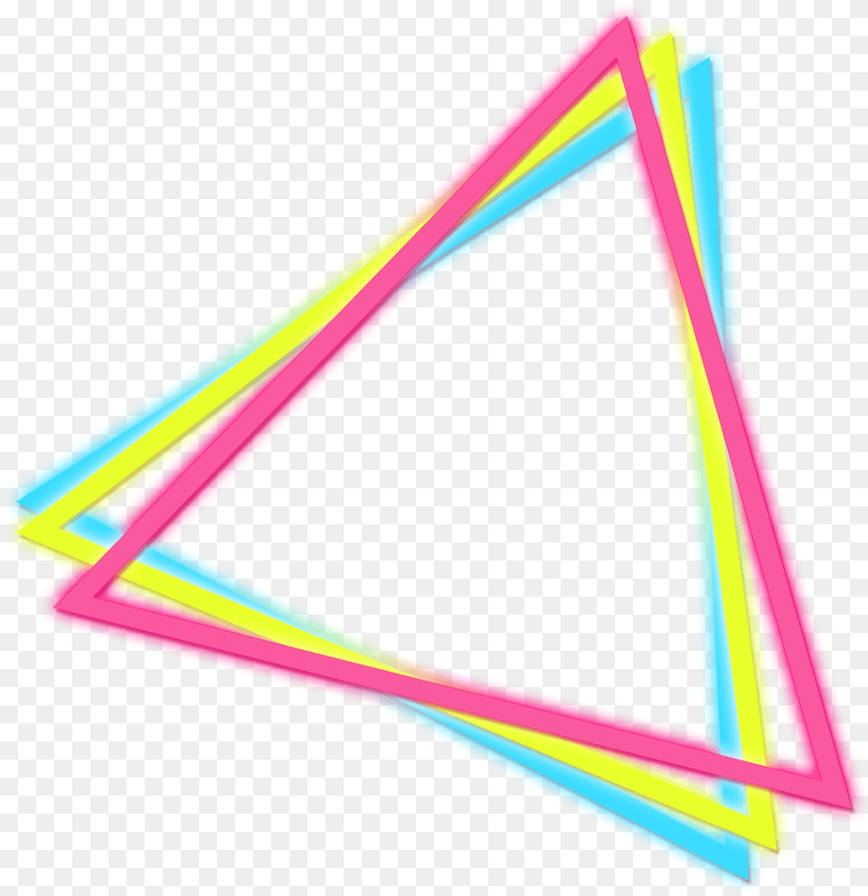 Neon Glow Effect Neoneffect Border Triangleart Triangle, Light Png