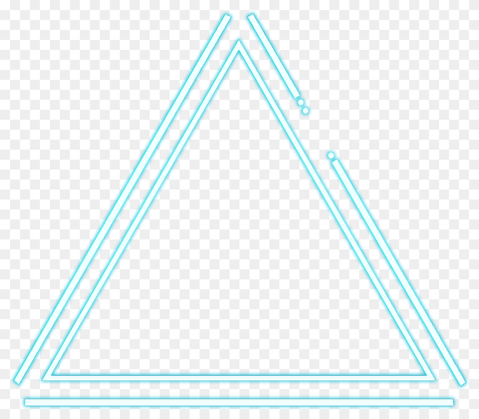 Neon Glow Effect Neoneffect Border Triangleart Triangle, Blade, Razor, Weapon Free Png Download